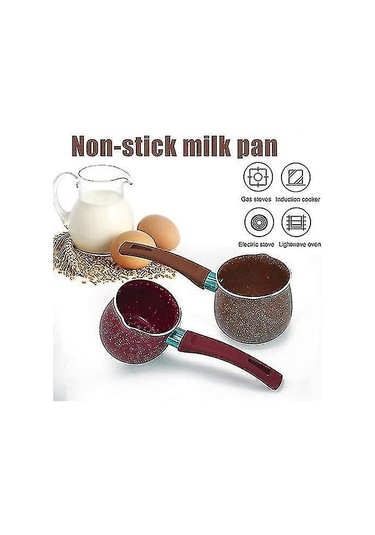 Süt Tavası Kahve Potu Seramik Küçük Süt Potu Yapışmaz Tava Bebek Maması Pişirme Potu Diğer