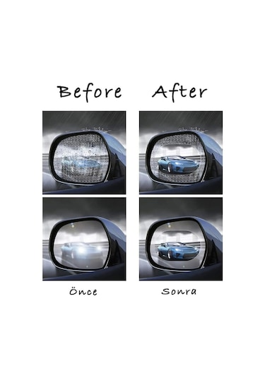 Peugeot Partner İle Uyumlu Dış Ayna Buğu Önleyici Ve Yağmur Tutmaz Kaydırıcı Film