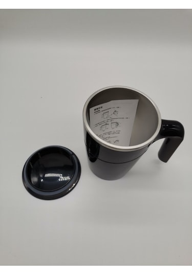 Pazly Ve Vantuzlu Termos Siyah Şık Ofis Modern Ml Düşmeyen Bardak 500 Dq Siyah