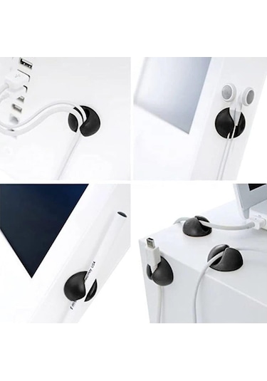 2 Adet Tek Kanallı Kablo Tutucu Sabitleyici Renk Karışık