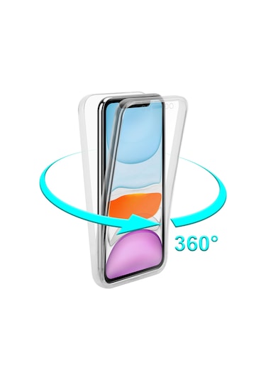 Teknomoda Samsung Galaxy Uyumlu M51 Kılıf 360 Şeffaf Ön Arka Korumalı Silikon
