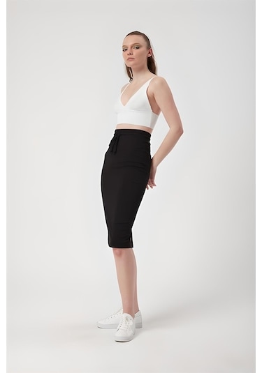 Siyah Beli Lastikli Spor Kalem Etek