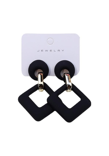 Turuncu Opk, 2023'ün Yeniliği, 12 Renk, Kare Akrilik Çerçeveler, Kadınlar İçin Lüks Çok Renkli Geometrik Küpe, Takı Pd1488 Turuncu