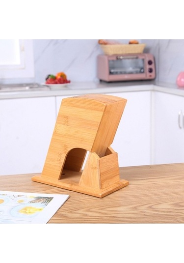 Dancemonkey Mutfak Çok Fonksiyonlu Bıçak Saklama Küçük Tasarım Rafı Ahşap