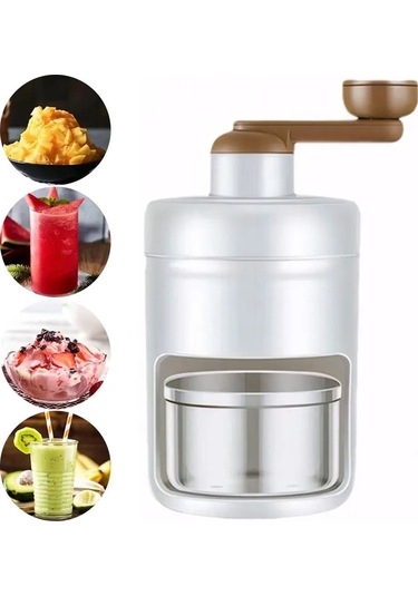 Jialan 500ml Elle Çalıştırılan Buz Tıraş Makinesi Çok Beyaz
