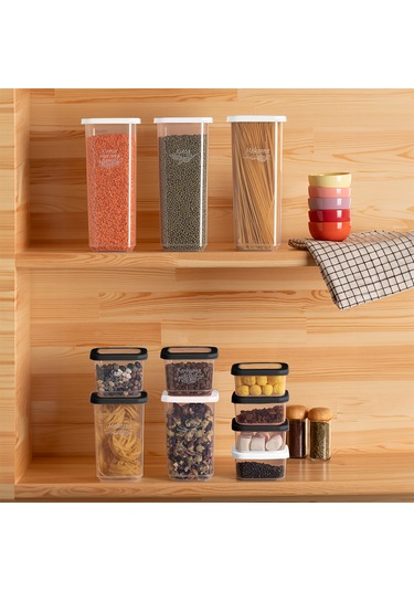 Porsima 1174 12'li Etiketli Renkli Kapaklı Gıda Saklama Kabı Seti