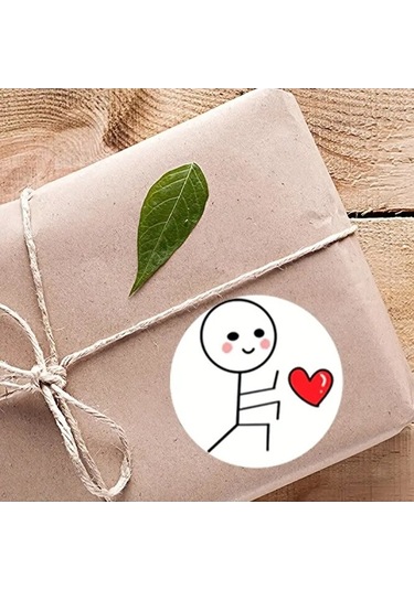 Kibrit Adam Kalpli Sticker 2.5cm 50 Adet 50