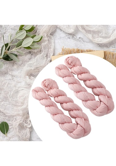 Homyl 2x Şifon Masa Örtüsü Parti Malzemeleri Düğün Gelin Duşu Pembe