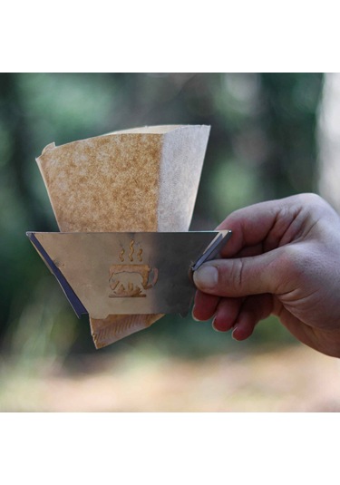 Kamp Ayısı Barista Dripper Filtre Kahve Damıtıcı: Katlanır Paslanmaz Metal Kahve Demleme Aparatı
