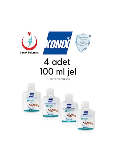 Konix El Dezenfektan Jeli 4 x 100 ML