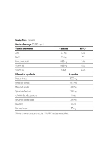 Scitec Testo Punch Daa Aspartic Acid+maca+fenugreek 120 Caps