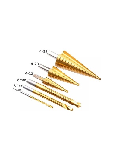 Tongxida 6 Parça Kademeli Matkap Ucu Sac Delme Seti, Özel Kutulu