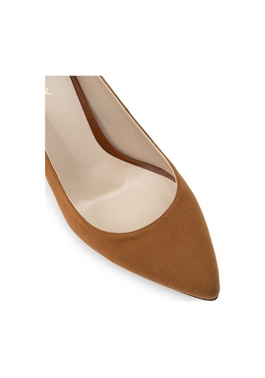 Deery Taba Rengi Süet Kadın Stiletto Taba