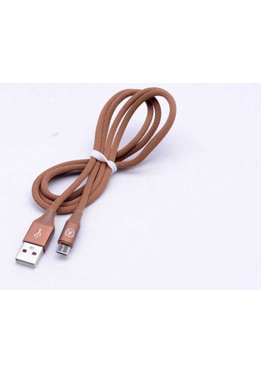 Kahverengi Metal Uçlu 8600 Micro Usb Kablo