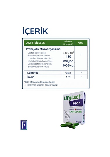 Lifylact Flor Probiyotik 20 Kapsül