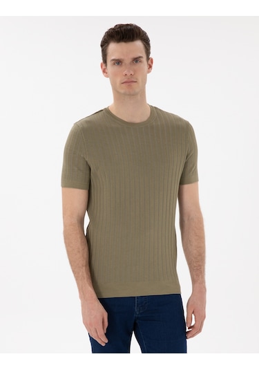 Pierre Cardin Erkek Haki Kazak /triko 50305991-vr027 Haki