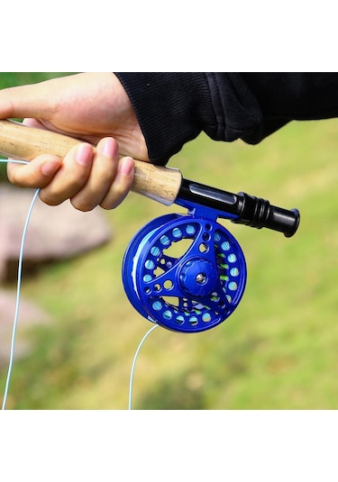 Siyah Sinek Balıkçılık Makaraları 2 + 1bb 5/6wt Alüminyum Cnc Tam Metal Sinek Balıkçılık Reel Açık Sinek Olta Takımı