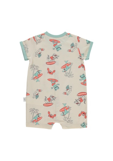 Civil Baby Surf Baskılı 6-18 Ay Tulum - Bej Açık Bej