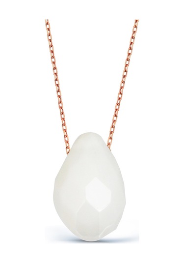 Argentum Concept 925 Ayar Gümüş Zincirli Beyaz Oniks Kolye - N122401