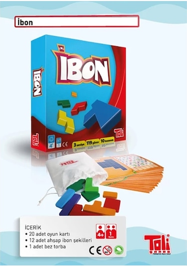 Toli Games ibon Ahşap Şekil Zeka Oyunu.