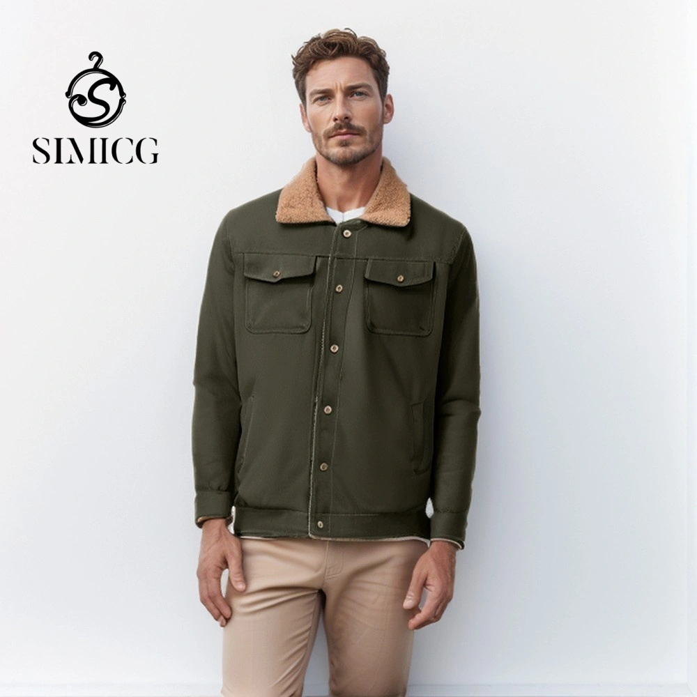Erkek Sonbahar Ve Kış Ceketleri, Kadife Pamuklu İş Kıyafetleri, Günlük Ceketler, Erkek Montları Yeşil