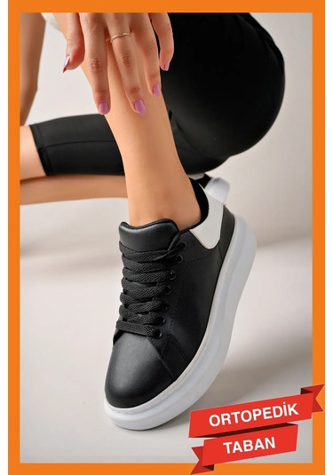 Luis A Costa Lc101 Siyah Arka Beyaz Bt Bağcıklı Kadın Ayakkabı Renkli