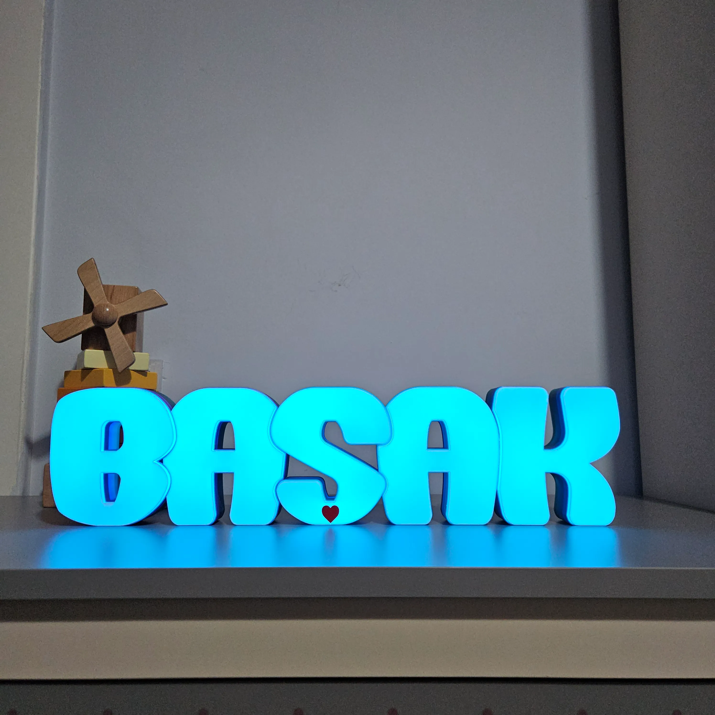 Argb Led Li Dekoratif İsim Kutusu Kişiye Özel 5 Harf
