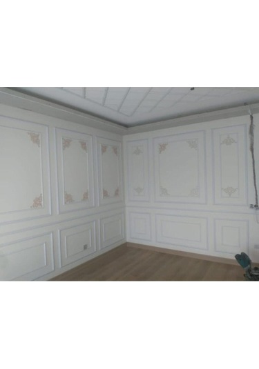 Decomarket Dekoratif Boyanabilir Duvar Çıtası Köşe Motifi Beyaz Model:xa277