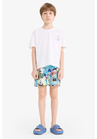 Defacto Erkek Çocuk Deniz Şortu F5856a825hser105 Ekru