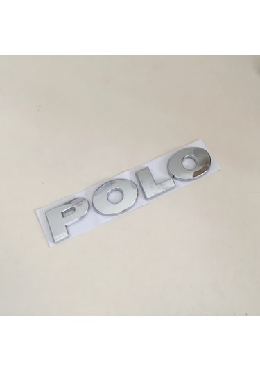 Gümüş-adet 3d Abs Polo Araba Arka Tampon Gövde Mektup Amblem Etiket Rozet Çıkartması Araba Şekillendirici