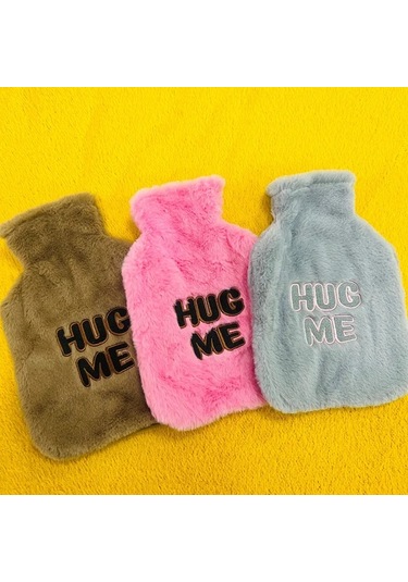 Willowhaven Tavşan Kürklü Nakışlı Sıcak Su Torbası - A-kahverengi - Taşınabilir Yıkanabilir A-kahverengi