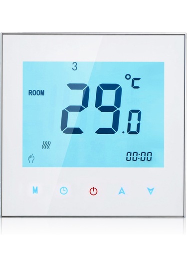 Hfambition Su Isıtma Oda Termostati, Dokunmatik Ekran, Programlanabilir, 5a Yük Akımı, Enerji Tasarruflu Isı Kontrol Cihazı