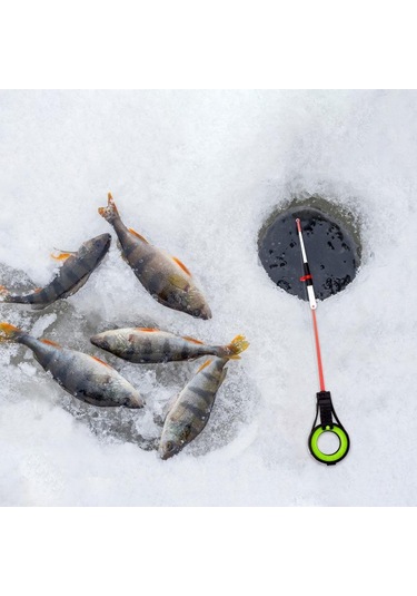 Ftk Taşınabilir Ayrılabilir Kış Buz Oltası Ve Makara Kombinasyonu Çubuk Tutuculu , Taşıması Kolaydır, Ayrıca Farklı Çubuk Ucuyla Değiştirilebilir