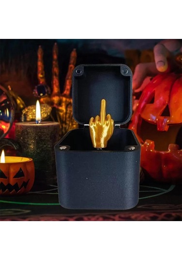 1 Adet 3d Baskılı Şaka Eğlenceli Şaka Doğum Günü Hediyesi Aksesuarları Masa Dekorasyonu Sürpriz Hediye Kutusu Bebekler Oyuncaklar Orta Parmak Kutuda El Sanatları Dekor Heykelcik 5cm 5cm 5cm