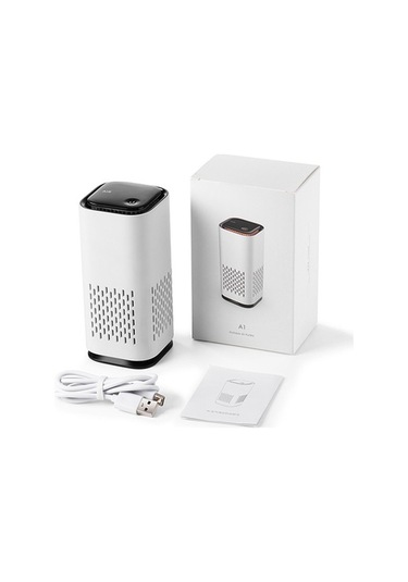 Novahub Taşınabilir Usb Şarjlı Hava Temizleyici - Karbon Filtreli, Siyah, Beyaz, Yeşil, 10m² Alan İçin Sessiz, Yatak Odası Ve Ofis