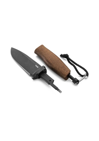 Lionsteel Acha Natural Burlap Black Blade Bıçak Kahverengi
