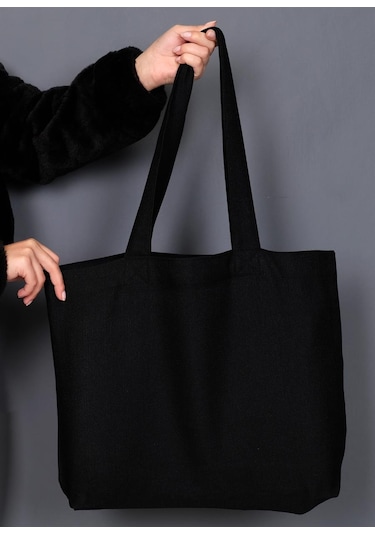 Keten Görünümlü Körüklü Kadın Kol Ve Omuz Çantası Siyah-1411