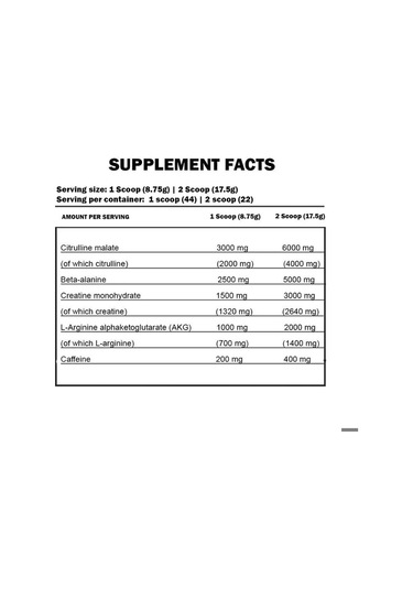 Kevin Levrone Shaaboom Pump Preworkout 385 G - 44 Servis