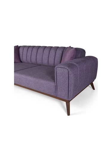 Velar Yataklı Kanepe Keten Mor Mor