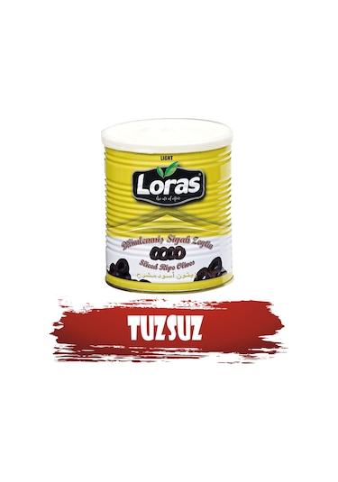 Loras Dilimli Siyah Zeytin Teneke 350 G