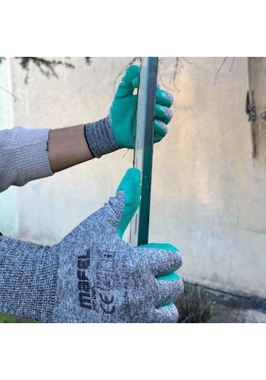 Mafel Mf 080 Lateks Kaplı Yeşil Camcı Eldiven No:10 Xl - 10'lu Ekonomik Paket