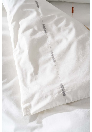 Victoria Yeşil Çift Kişilik Nakışlı %100 Pamuklu Nevresim Takımı 6 Parça Çeyiz Seti