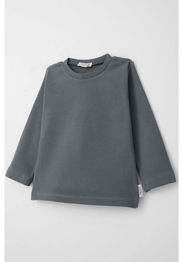 Breeze Erkek Çocuk Uzun Kollu Tişört Basic 1-4 Yaş, Gri-gri Gri