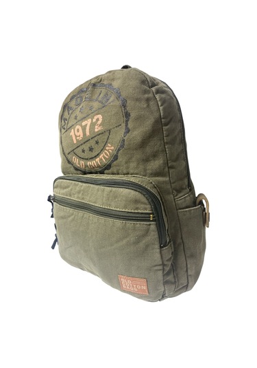 Kaliteli Renkli Vintage Disayn Günlük Sırt Gezi Okul Seyahat Çantası 31 Cm X 41 Cm Açık Haki