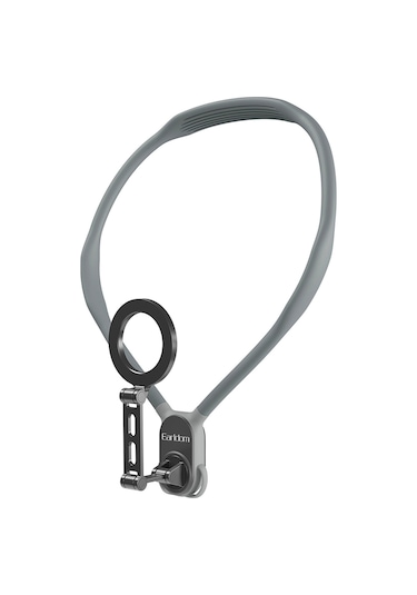 Earldom Manyetik Cep Telefonu Askılı Boyun Askısı Gri