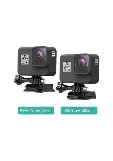 Gopro Kameralar İçin Düz ve Eğimli Kask Bağlantı Seti