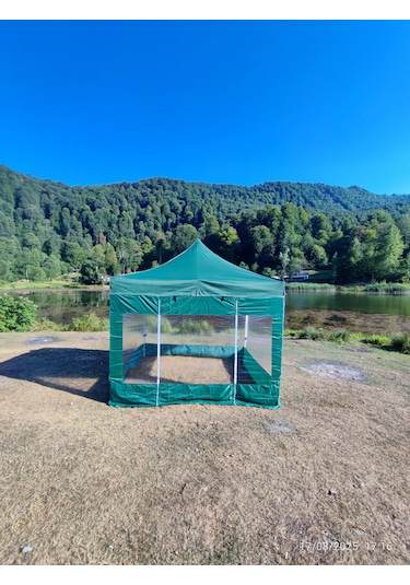 3x3 M 30 Mm Gazebo Tente Kış Bahçesi Yeşil