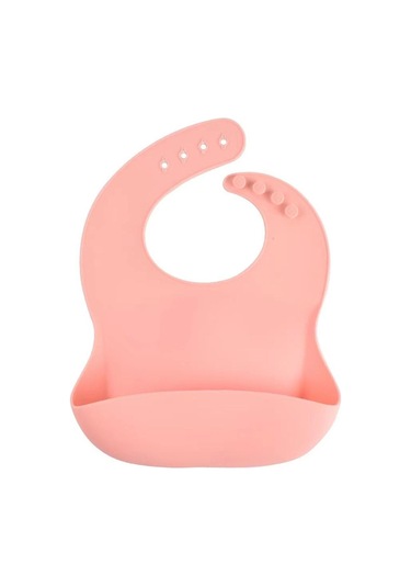 Jojobebek Çocuk Silikon Mama Önlüğü (PEMBE RENK) Pembe