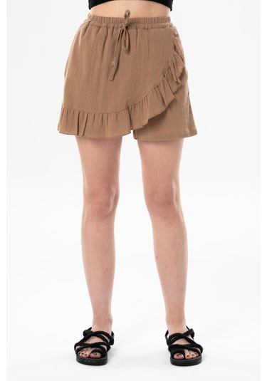 Ada Şile Bezi Yazlık Şort Etek Camel Cml-camel Camel