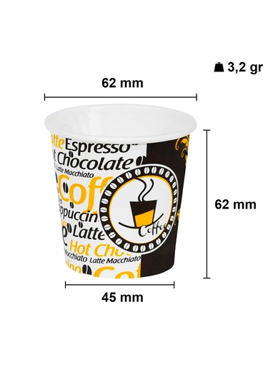 Aygün Cup 4 Oz Karton Bardak Espresso Bardağı 100 ml - 100 Adet